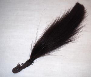 Grand plumet ancien, coiffure, coiffe militaire, coloris brun, marron