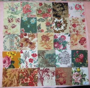 LOT DE 25 COUPONS DE TISSUS ANCIENS POUR PATCHWORK